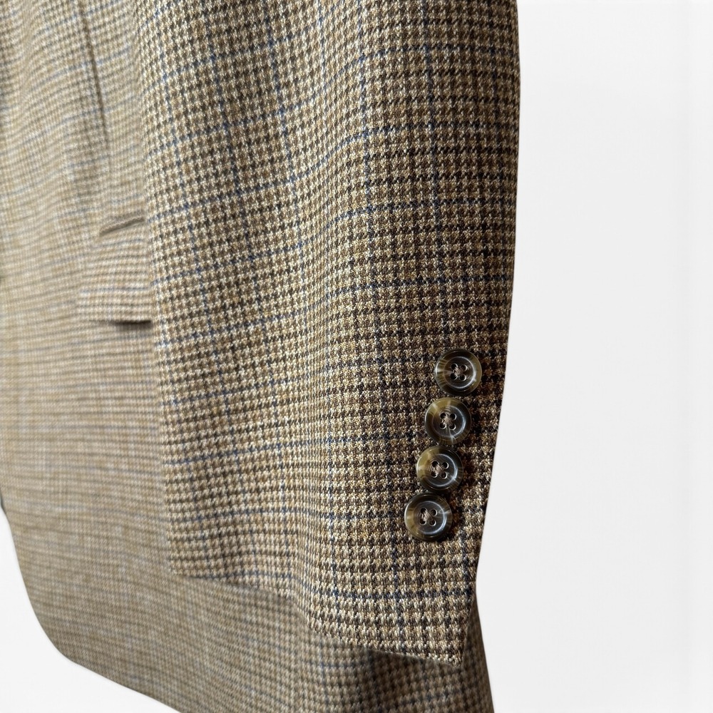 Vintage Lauren Ralph Lauren Men's 100% Wool Brown Houndstooth Sport Coat 46R - Picture 5 of 10